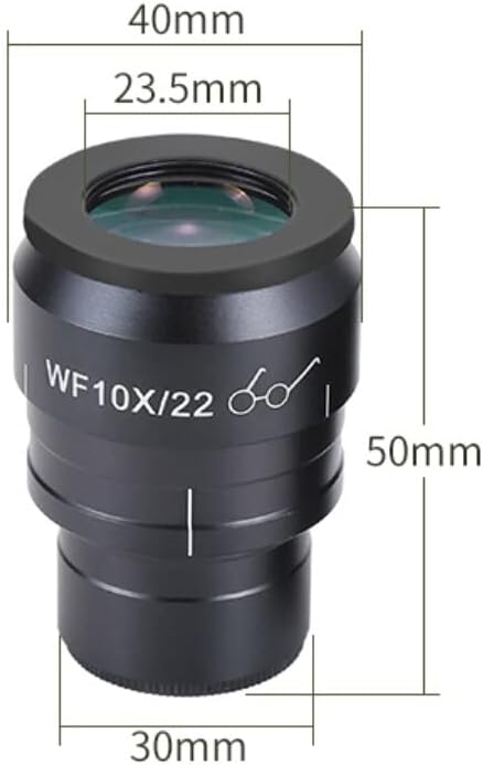 Adaptador de microscópio Gfonix 10x Microscópio estéreo ajustável Plano de ponto ocular alto