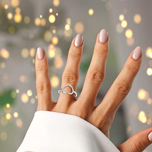 Simplesmente eletroplicar amor anel de diamante de diamante jóias de joias engajadas anel grandes anéis