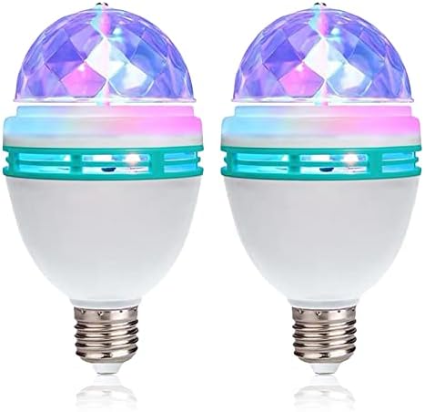 Harbolle 8 pacote rgb colorido lâmpada rotativa, e26/e27, lâmpadas de festas led lâmpadas coloridas lâmpadas de lâmpada