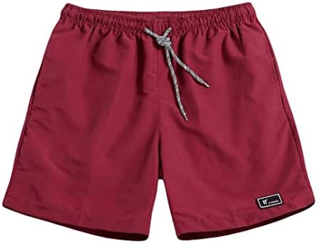 Shorts de praia de Ykohkofe para homens de verão rápido de verão seco grande e alto shorts atléticos de cordão alto com bolso