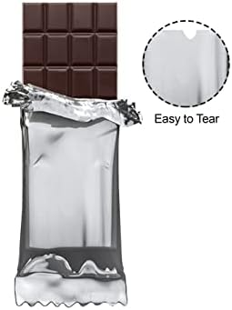 FOILMAN - Sacos de vedação térmica para embalagem de barra de chocolate - Bolsas reais Tamanho 3 x 6 3/8 - Caixa do tamanho