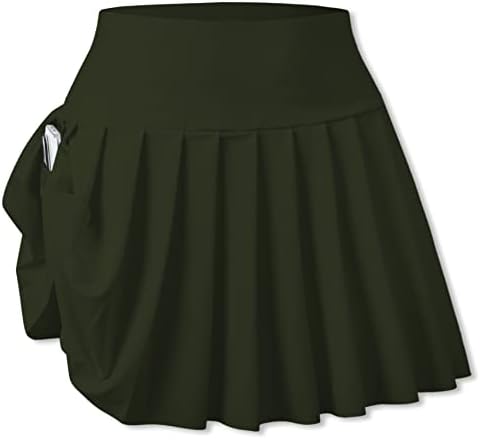 Saia de tênis plissada para mulheres de Sangtree com bolsos para meninas de alta cintura atlética Skorts, 2 anos - US 4xl