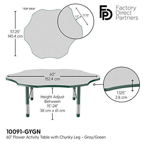 Factory Direct Partners 10091-Gygn Flower Activity School e Classroom Kids Table, Costa
