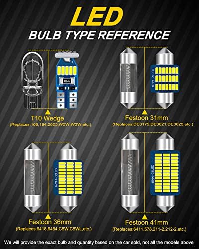 Substituição do kit de luz interior de LED para Chevrolet Chevy Colorado GMC Canyon 2015 2017 2018 2019 2020 2021 2022, Bulbos
