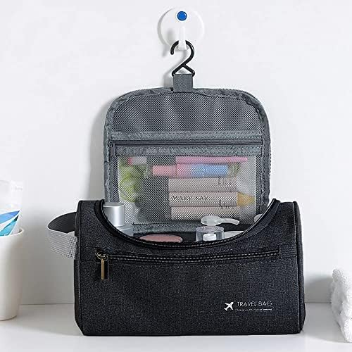 Bolsa de higiene pessoal nuangela para homens, pendurando casos de lavagem de organizador de maquiagem portáteis para kits do DOPP para chuveiro de banheiro, sacos de kit de barbear de viagem