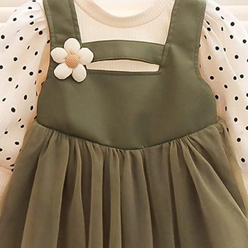 Baby Girl Fashion Two Piece Sundress Girl Girl Mesh Princesa Salia Casual Vestido de Aniversário é macio de 12 meses Roupas