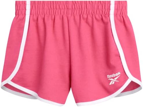 Shorts ativos de garotas reebok - 2 pacote de pacote de ginástica atlética de bermuda de ginástica