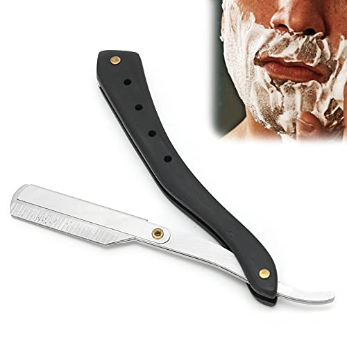 Syh & Aqye Profissional Wooden Straight Edge Barber Razor, barbeador manual de lâmina de barbear reta para homens premium