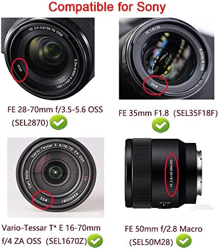 Fanzr 55mm Tulip Flower Lens Hood & Lente Cap compatível para Nikon D5600 D3500 D7500 Kit de câmera AF-P DX 18-55mm f/3.5-5.6g VR