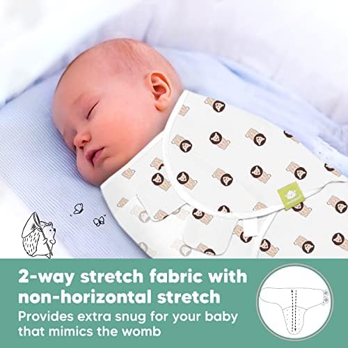 KeAbabies Sacks de sono para bebês de 3 pacote e saco de sono para bebês - swaddle de recém -nascido orgânico - manto de