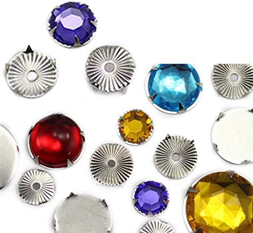 Allstarco 11mm / SS48 Round Tiffany Configurações para traseiras planas Rhinestones Gems Jóias Fazendo jóias Embelezes de