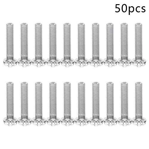 Mromax M4 x 20 PC rosqueado acrílico phillips cross pan cabeças de cabeça parafusos parafusos para parafusos transparentes 50pcs