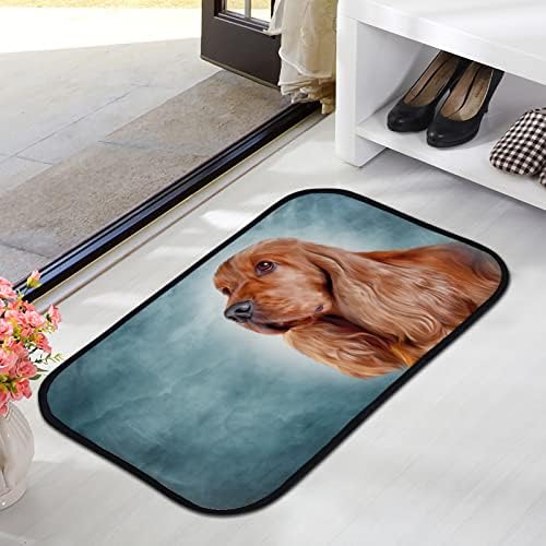 Vantaso Bath Bath Door Tapete Desenho de cão cão cocker spaniel retrato não deslizamento dootmat tapetes de entrada para banheiro sala de estar para a frente para a parte externa externa 23.6x15,7 polegadas