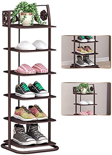 Kaikea Light e Shoe Rack Shoe Alto magro para pequenos espaços livres Organizador de torre de calçados estreitos em pé para entrada