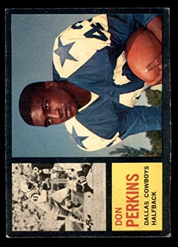 1962 Topps 41 Don Perkins Dallas Cowboys VG/Ex+ Cowboys Novo México