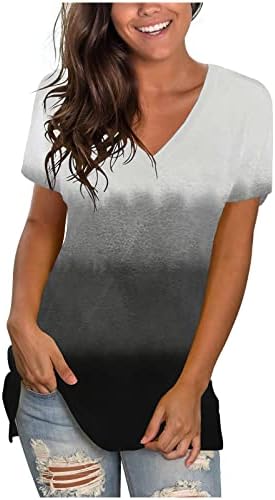 Senhoras de manga curta algodão vneck brunch listrado blusa listrada camiseta outono top de verão para meninas adolescentes u0 u0