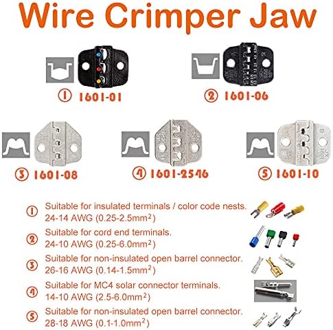 Jaw crimperado de arame Mandelas de Terminal Basas para Crículas Críticas de Críades Cordeiros End End End