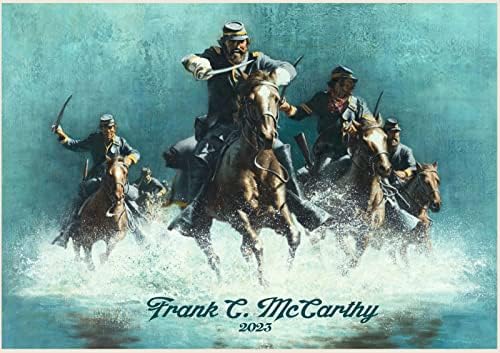 2023 Calendário de parede [12 páginas 8 x12] INDIANOS INDIANOS WILD WEST Cowboys Vintage Ilustração de Frank McCarthy Western
