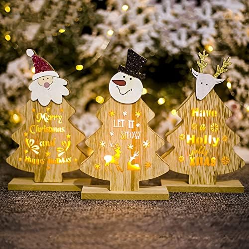 Bolas de enfeites de Natal quebram decorações de Natal à prova de madeira Luzes de Natal pintadas com letras ocas de ornamentos de natal neve cabeça de escultura