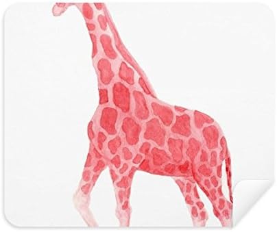 IUCN Animais ameaçados de extinção de girafas vermelhas limpeza de pano de pano limpador 2pcs camurça tecido