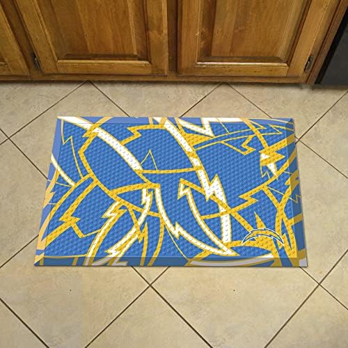 Fanmats 23302 Los Angeles Chargers Robert Rutber Scraper Mat Xfit Design