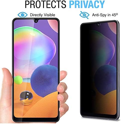 ANBEL Design ANBZSIGN [2 pacote] Protetor de lente da câmera e [2 pacote] Protetor de tela de privacidade para Samsung Galaxy A31,