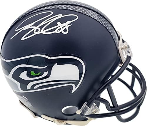 Greg Olsen autografou o mini capacete Seattle Seahawks em Silver MCS Holo Stock 185684 - Mini capacetes autografados da