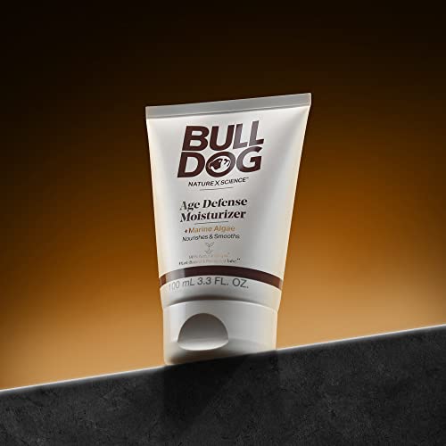 Bulldog Mens Men Skincare and Helfing Age Defense, hidratante fragrância grátis 3,3 fl oz