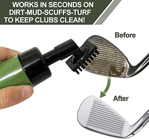 Brush de limpeza de clube de golfe qoomaba - escova de limpeza de golfe com 5 onças de água, escova de golfe com cerdas