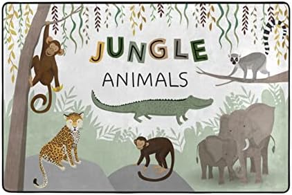 Grande Tapete de área macia Jungle Bonge Animais Berçário Playmat tape