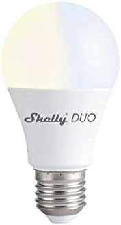 Duo Shelly, lâmpada inteligente Wi-Fi, luz quente, nenhum hub necessário, iOS Android habilitado, Alex e Google Compatible,