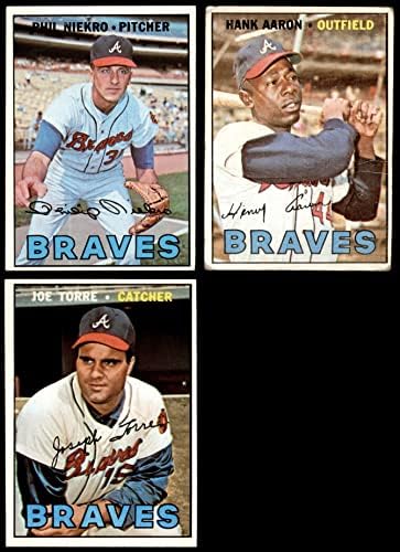 1967 Topps Atlanta Braves perto da equipe definida Atlanta Braves VG/Ex Braves