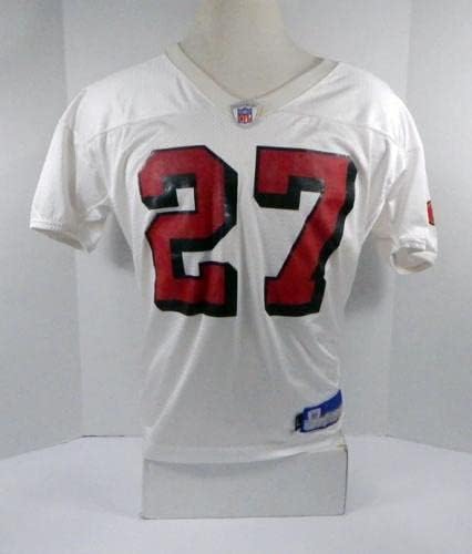 2004 SAN FRANCISCO 49ers Joselio Hanson 27 Jogo usou Jersey White Practice 386 - Jerseys não assinados da NFL usada
