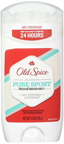 Antigo Spice High Rescurance Anti-perspirante e desodorante, esporte puro 3 onças, pacote de 2