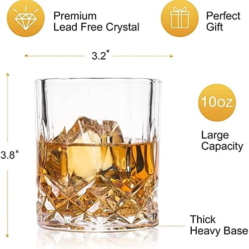 Copo de vidro de vidro uísque doméstico de vidro bebendo copos de bourbon ou uísque, barra, chá gelado, água, mojito e tom collins bebendo copos