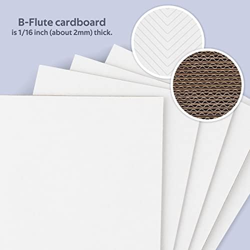 Golden State Art, 25 pacote 11x17 Camadas de papelão corrugadas Camadas de papelão 1/16 de espessura, ótima para artesanato, correspondência, embalagem