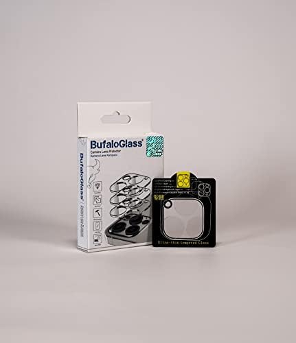 Protetor de tela da lente da câmera Bufaloglass para iPhone 14 Pro Max Camera Lens Protector, instalação fácil, resistente a arranhões,