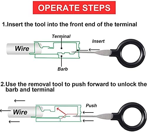 14PCS SET PIN EJEJETO DO KIT DE FIO ENCERTO DE ENCERTOR DE REMOÇÃO DE TERMINAL DE AUTO