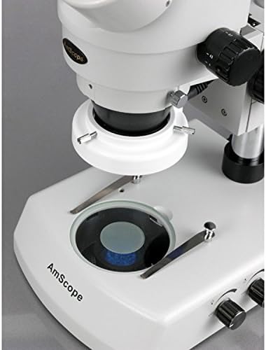 Microscópio de zoom estéreo trinocular profissional liderado por SM-2TX, oculares WH10X, ampliação de 3,5x-45x, objetivo do zoom de 0,7x-4,5x, iluminação superior e inferior, suporte de pilar, 110v-120V, inclui lente barlow 0,5x