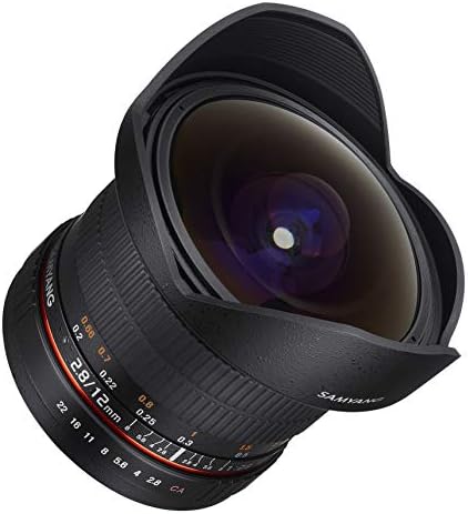 Samyang 12mm f2.8 lente de peixe ultra largura para câmeras de Canon Eos EF DSLR - Compatível com quadro completo