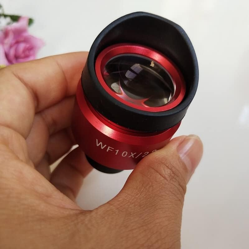 Acessórios para microscópio wf10x 22mm cor vermelha microscópio biológica lente ocular 23,2 mm