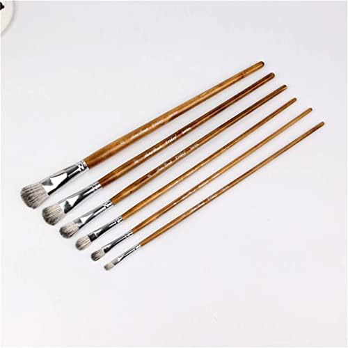 Trexd 6pcs escova de cabelo de pintura aquarela Praveada de suprimentos de arte para desenho pintando pincel caneta pintura a óleo pincéis