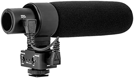 Digital NC Advanced Super Cardioid Microfone compatível com Panasonic hc-vx1 a com muff de vento de gato morto