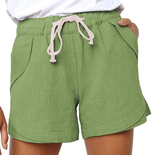 Baixo de maiô para mulheres shorts calças de bolso solto shorts casuais mais feminino de cordas sólidas femininas