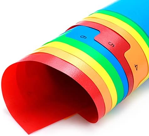 TIGHALL 10 TAB Multi-Color numered Binder Index Divishers, Divisores de notebook para fichário de plástico para 2/3/4/11 anel