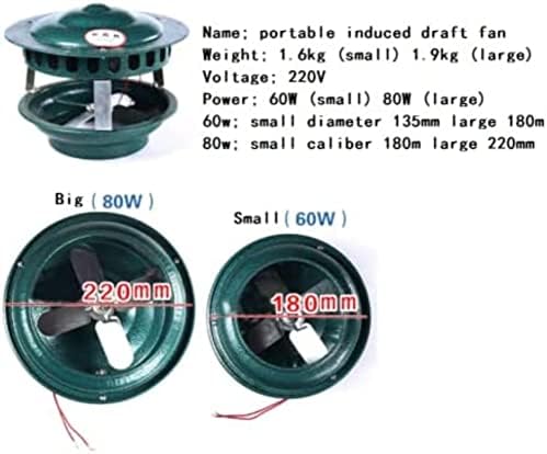 Darzys Housed Housed Housed Induziu Draft Film Fan Film Exapa Fumaça Máquina de Fumaça de Poeira Induzida Draft 60W/80W