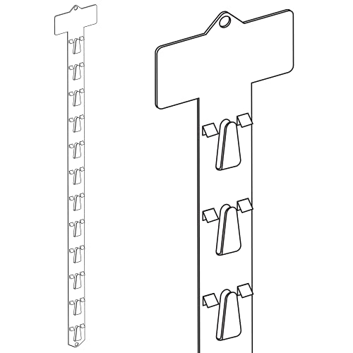 Posi-lok 24 1/2 L de tira de clipe Merchandiser por clipstrip | 1-1/8” W x 24-1/2 ”L Merchandiser de marca com cabeçalho |