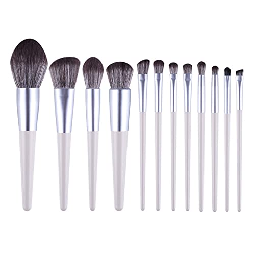 Genigw 12 pincéis Definir ferramentas de maquiagem Brush de fundação escova de sombra