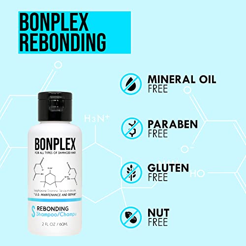 Bonplex Perfect Bonding Hair Restore Shampoo, Tratamento e Ampoule | Força de união | Frizz grátis, suave e brilho | Reparar