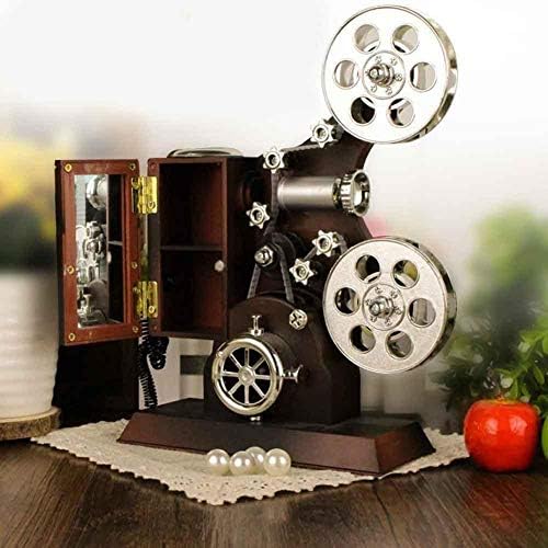 FDIT Vintage Music Box Mini Film Style Style Mechanical Birthday Gift Decor Decor mecânica Caixa de música do filme clássico com
